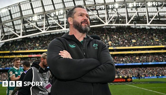 Image caption, Farrell's Ireland finished second in the Six Nations table behind France after fou...