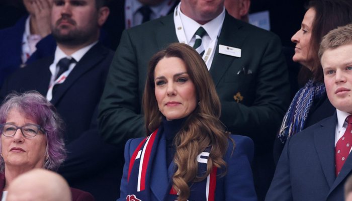 Kate Middleton watching rugby match